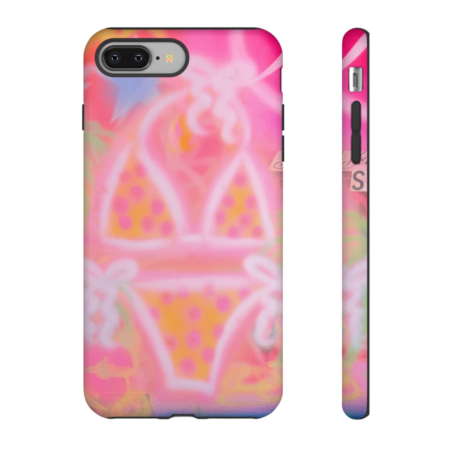 "yellow polka dot bikini" airbrush iPhone case