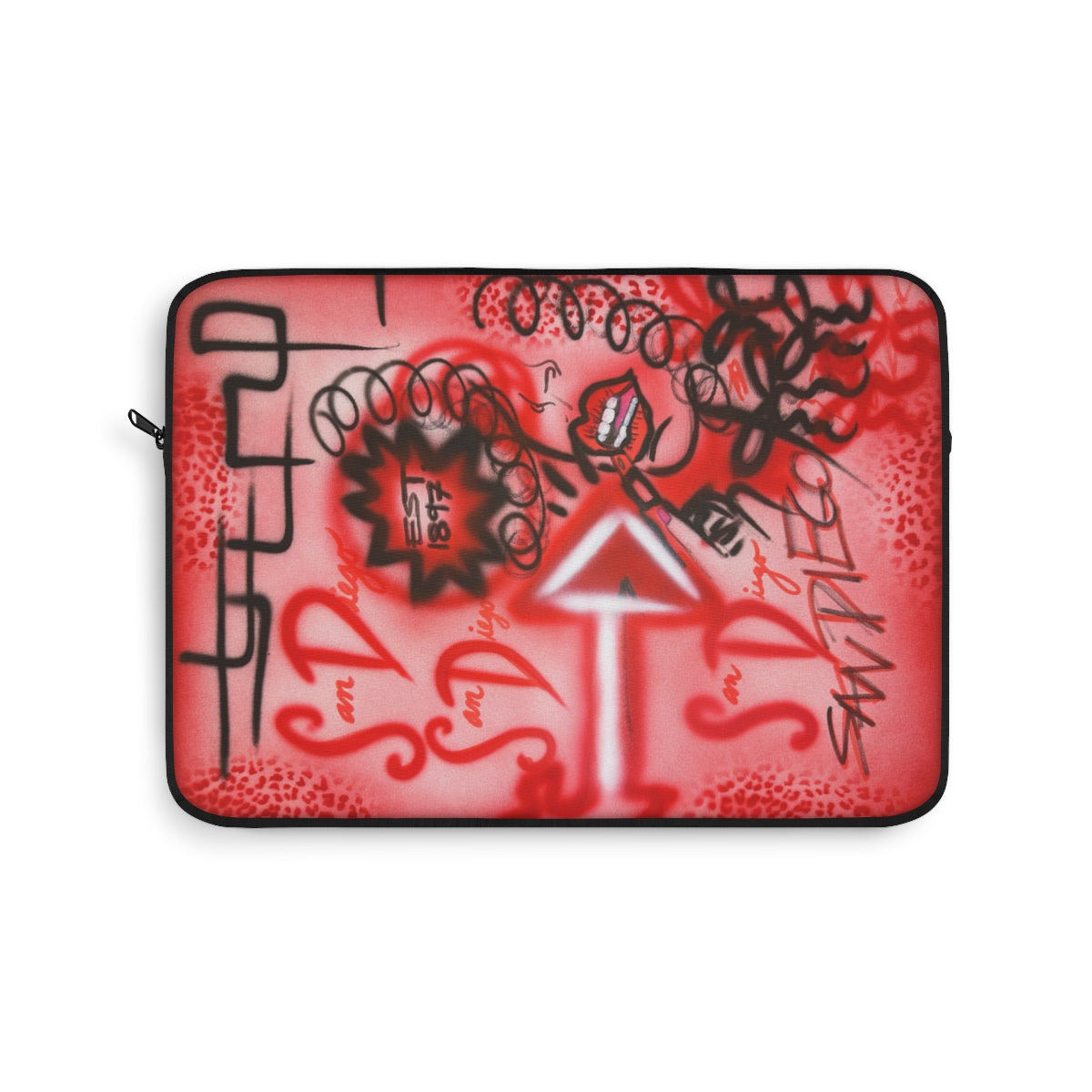 "san diego" airbrush laptop sleeve