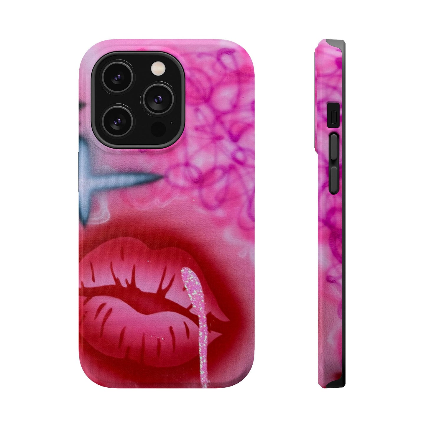 MagSafe limited edition "glitter aura" airbrush iPhone case
