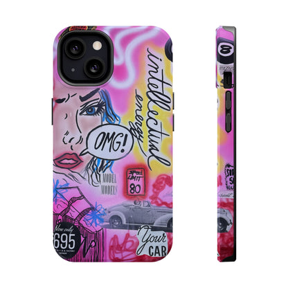 MagSafe "intellectual energy" airbrush iPhone case