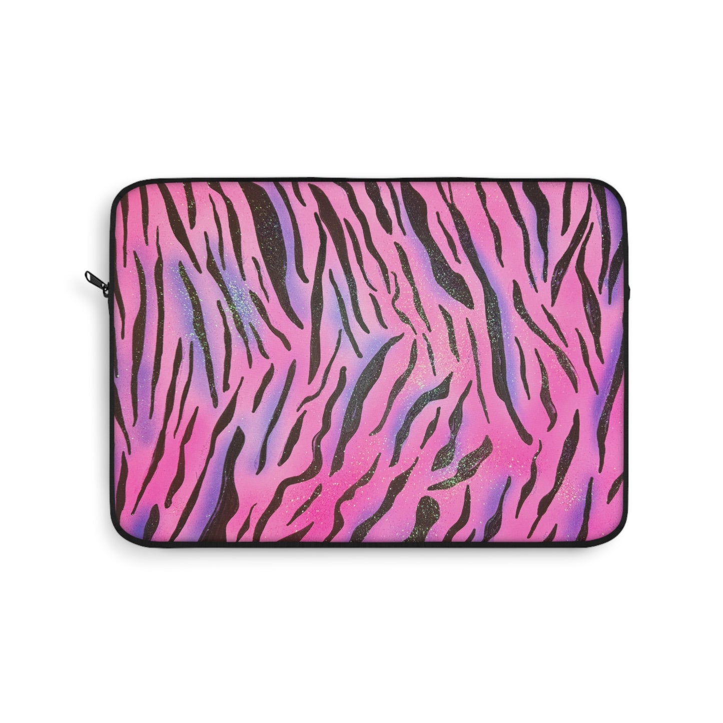 "glitter zebra" airbrush laptop sleeve
