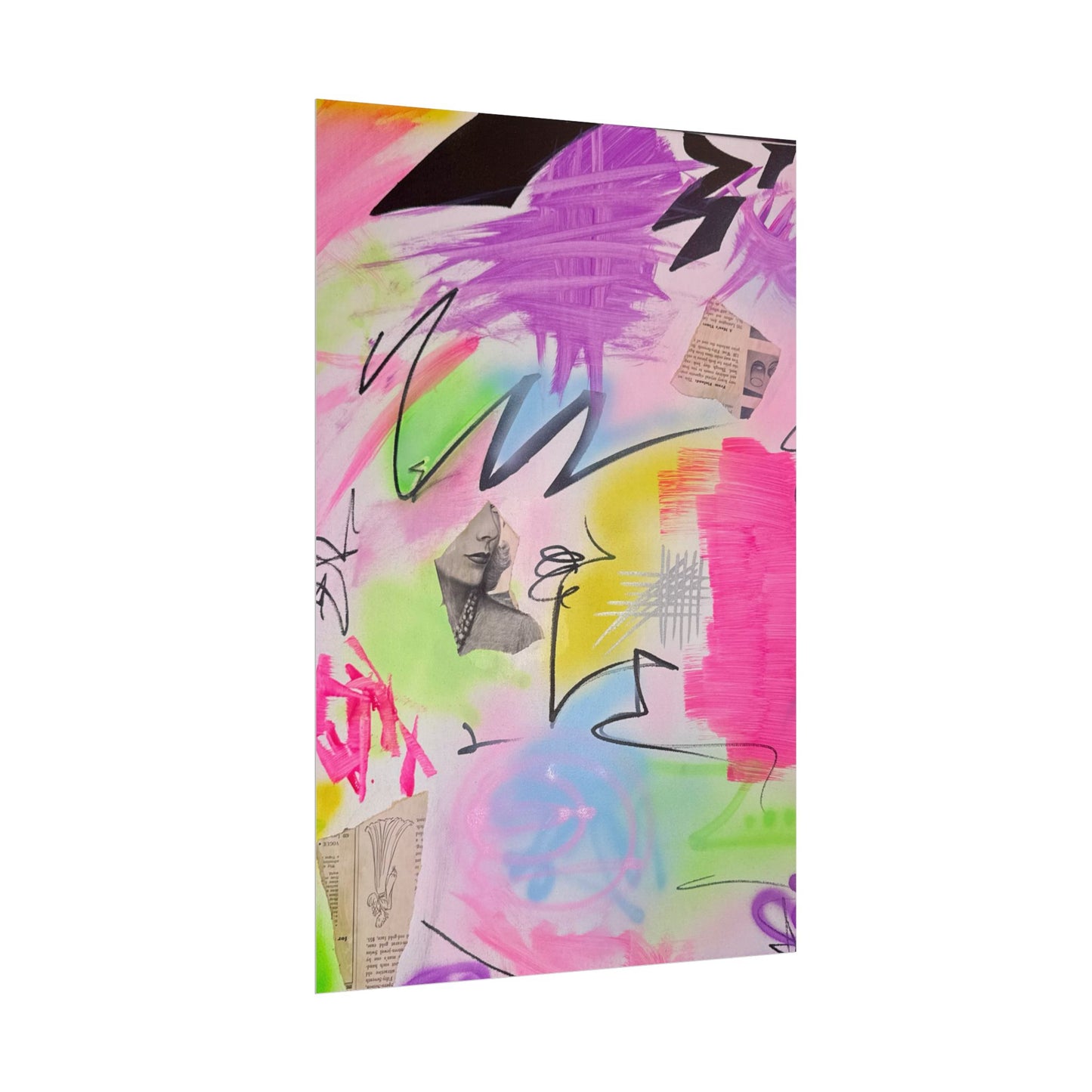 "pastel static" airbrush rolled print