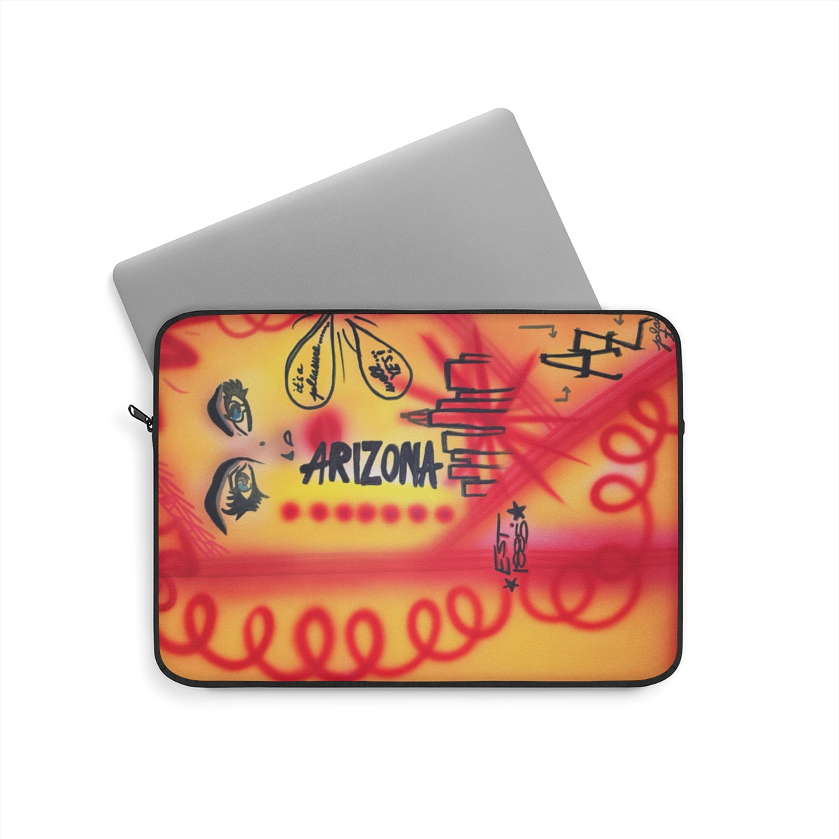 "tempe, arizona" airbrush laptop sleeve