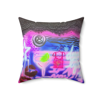 "dream life" airbrush pillow