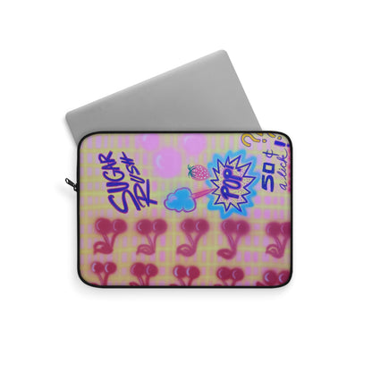 "sugar rush" airbrush laptop sleeve