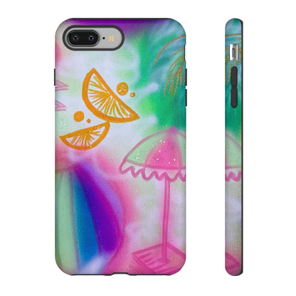 "on the beach" airbrush iPhone case
