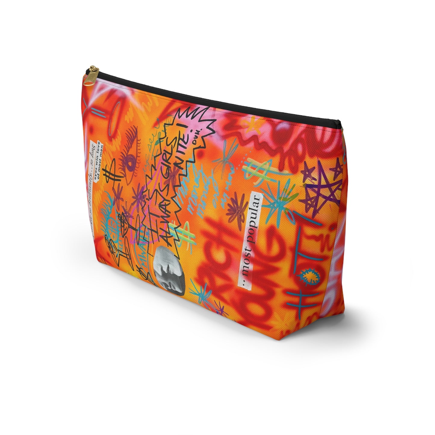 "young, rich, hot" airbrush makeup pouch