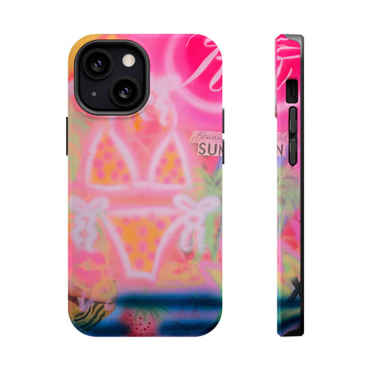 MagSafe "santa monica strawberry" airbrush iPhone case