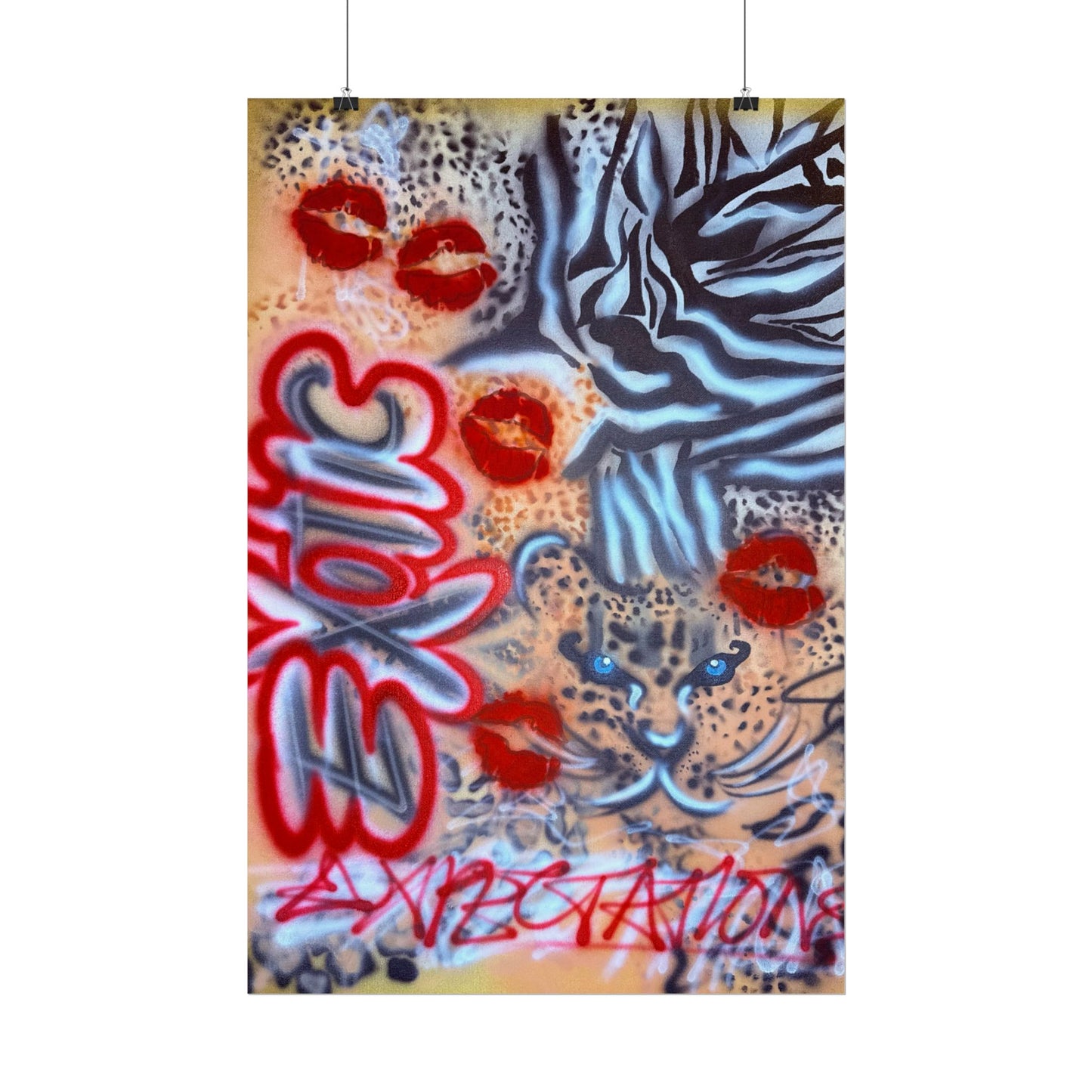 "exotic expectations" airbrush rolled print