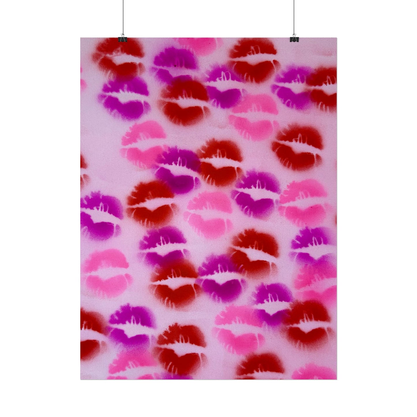 "mwah!" airbrush rolled print