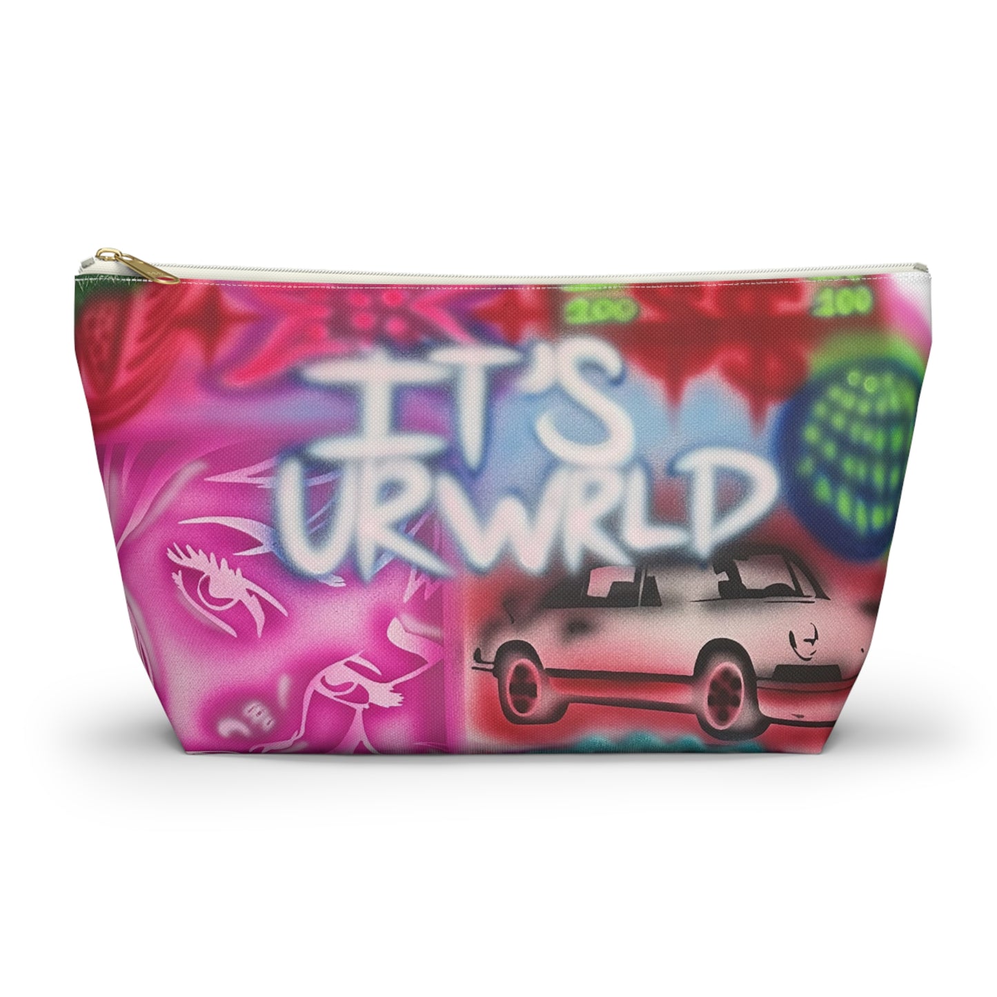 "it's ur WRLD" airbrush makeup pouch