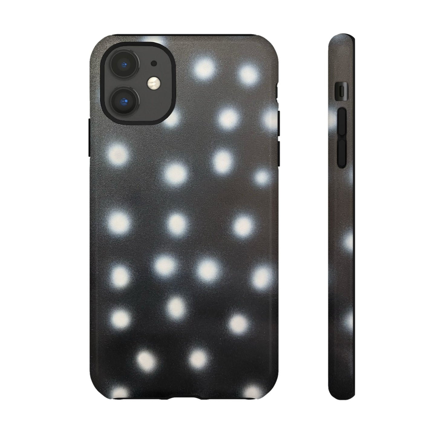 "coconut noir polka dot" airbrush iPhone case