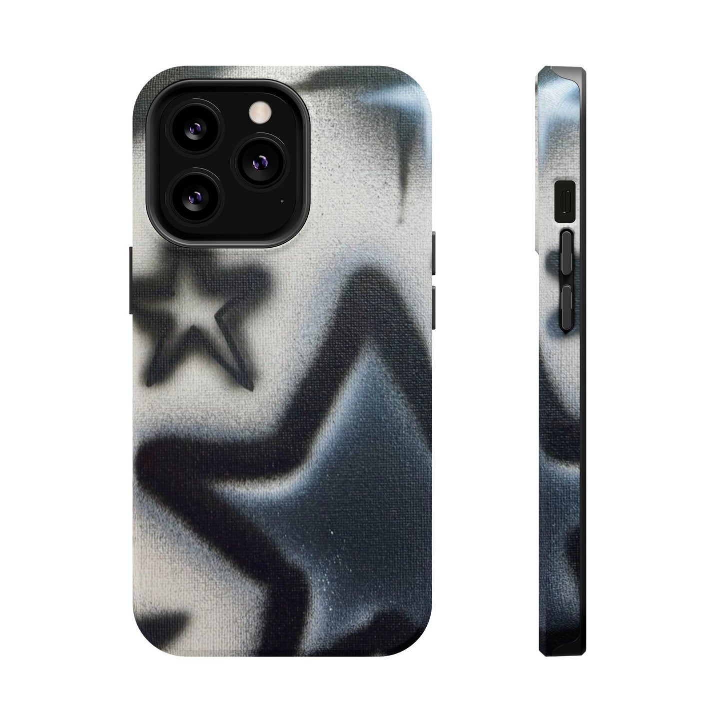 MagSafe "black & white stars" airbrush iPhone case