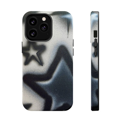 MagSafe "black & white stars" airbrush iPhone case