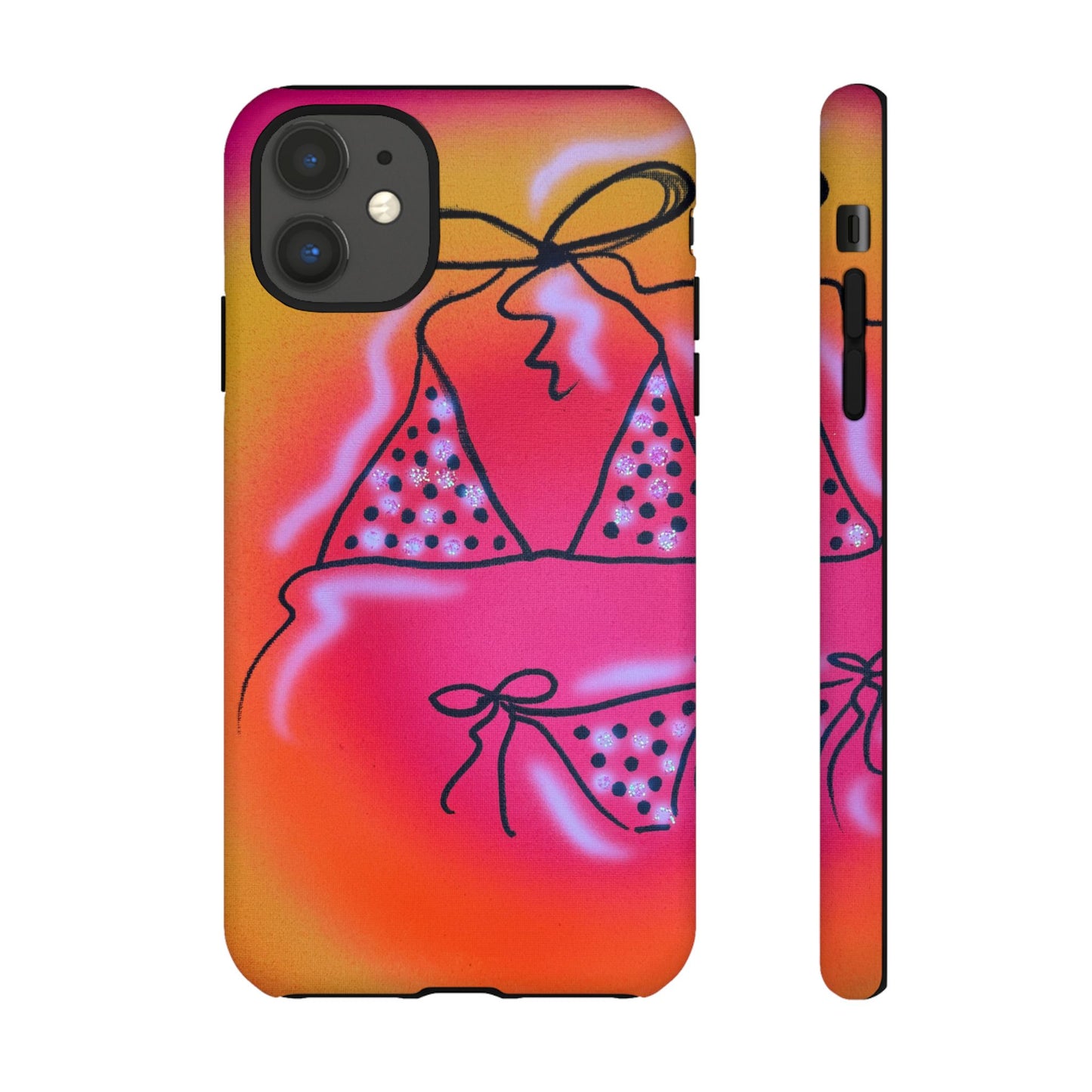 "glitter bikini" airbrush iPhone case