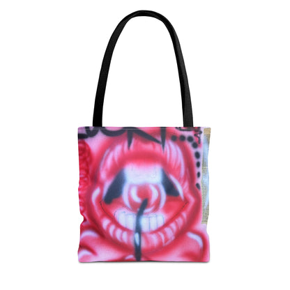 "be happy go lucky" airbrush tote bag