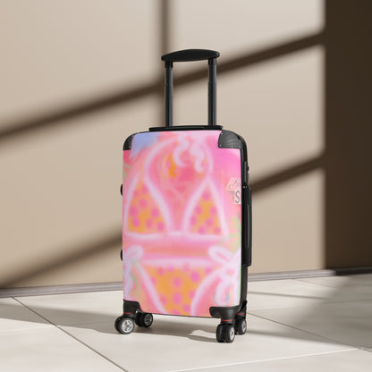 "yellow polka dot bikini" airbrush suitcase