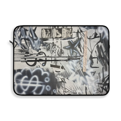 "monochrome mood" airbrush laptop sleeve