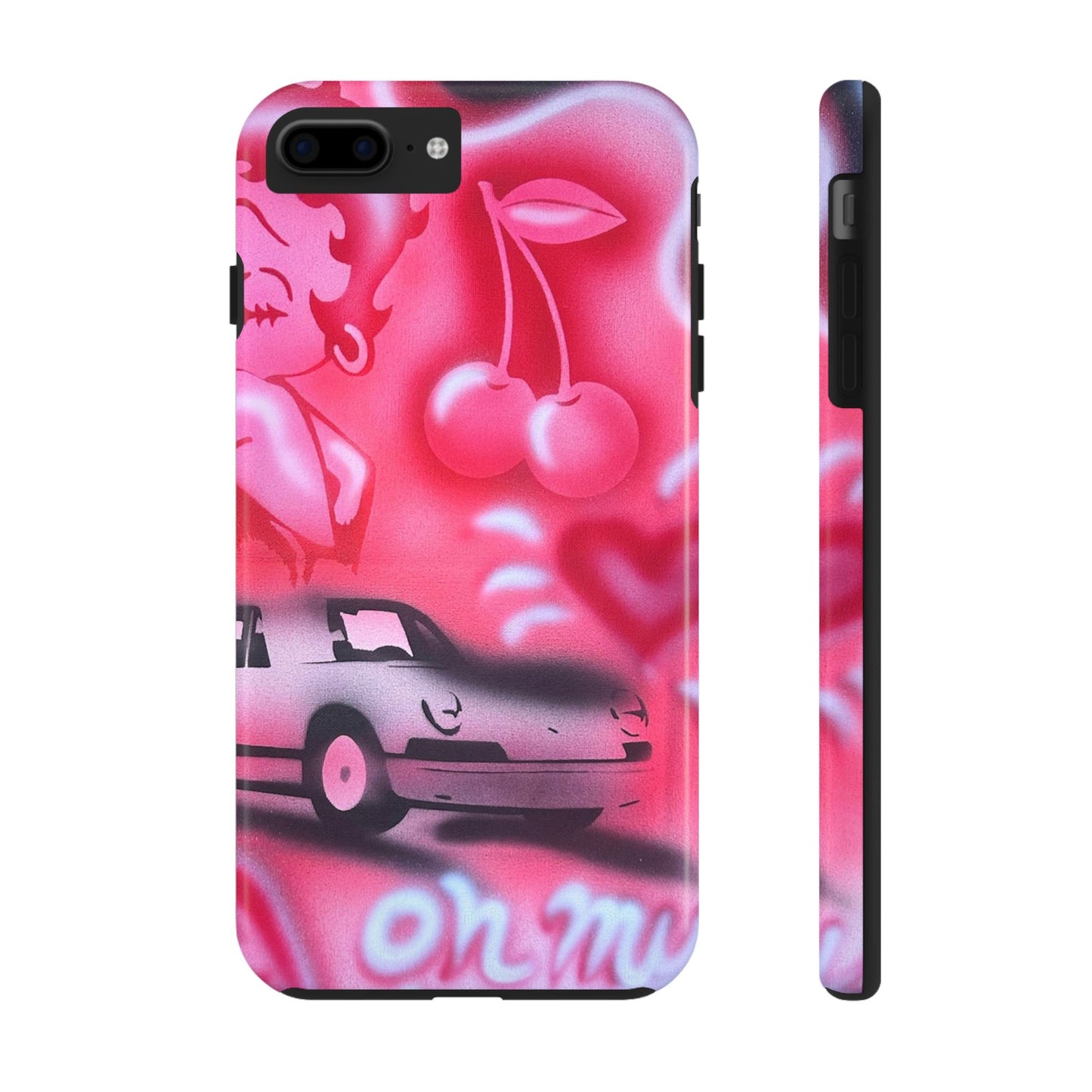 "on her way" airbrush iPhone case