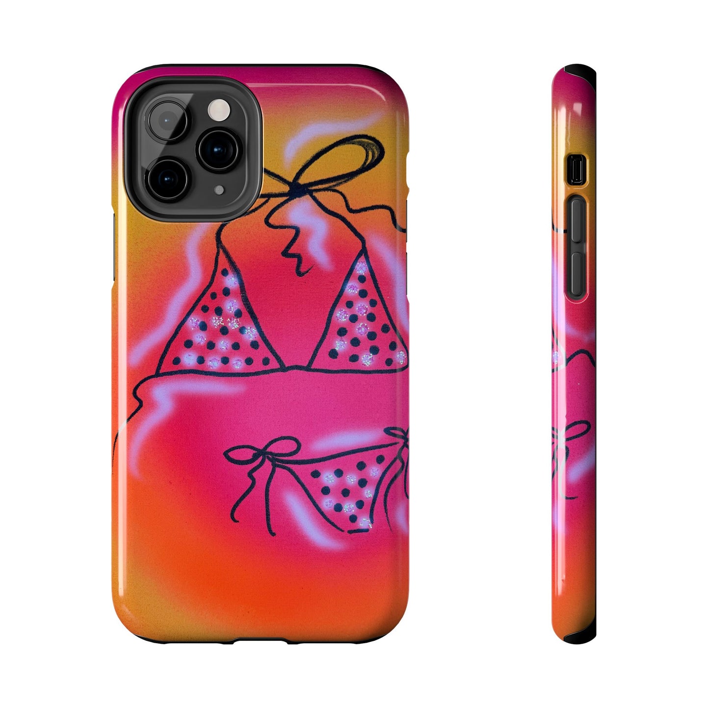 "glitter bikini" airbrush iPhone case