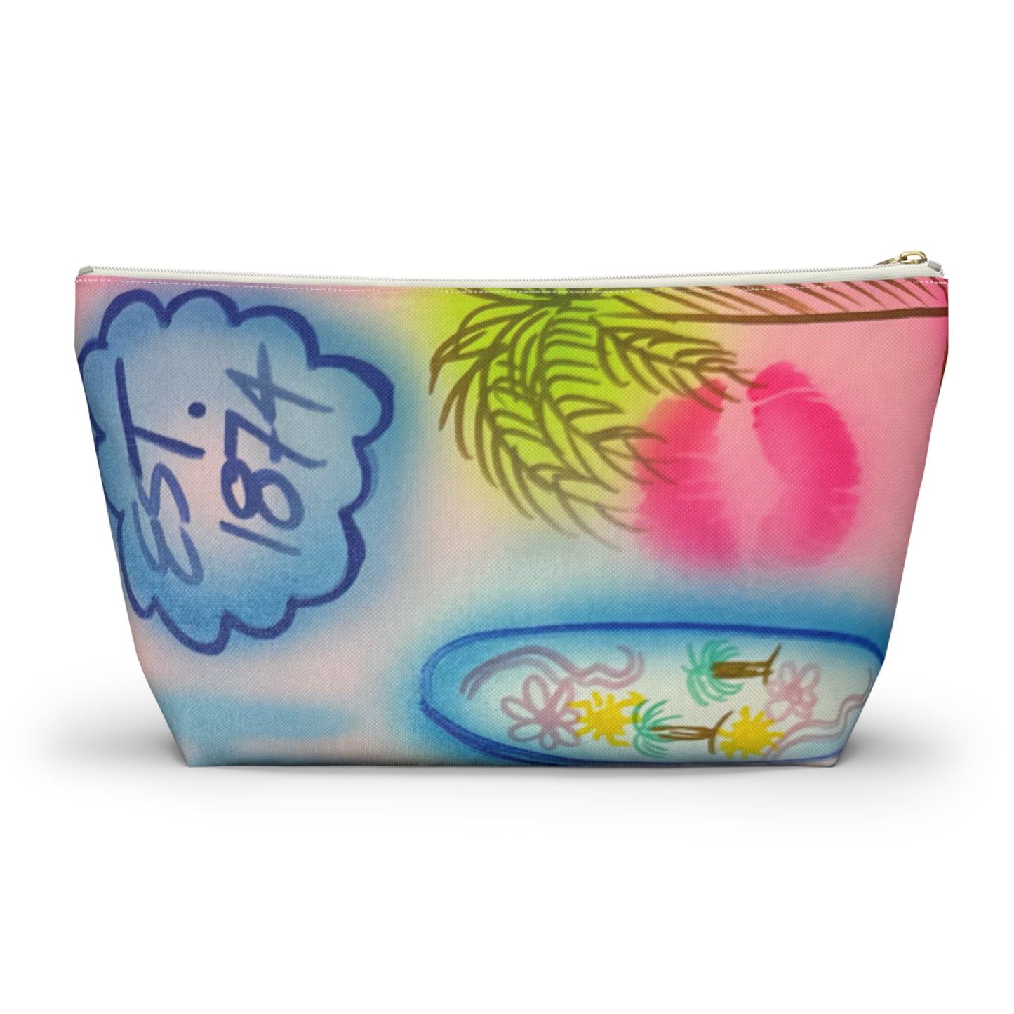 "in the wave" airbrush makeup pouch