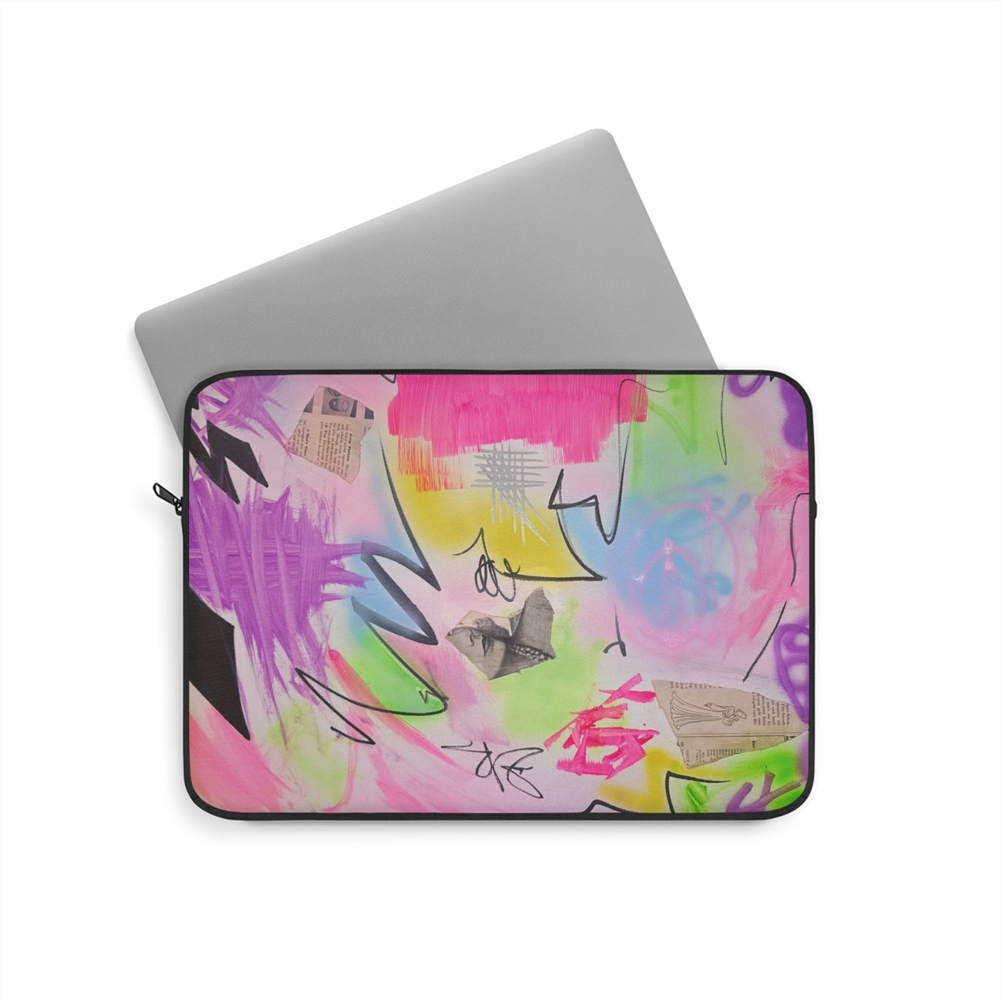 "pastel static" airbrush laptop sleeve
