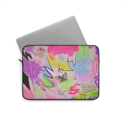 "pastel static" airbrush laptop sleeve