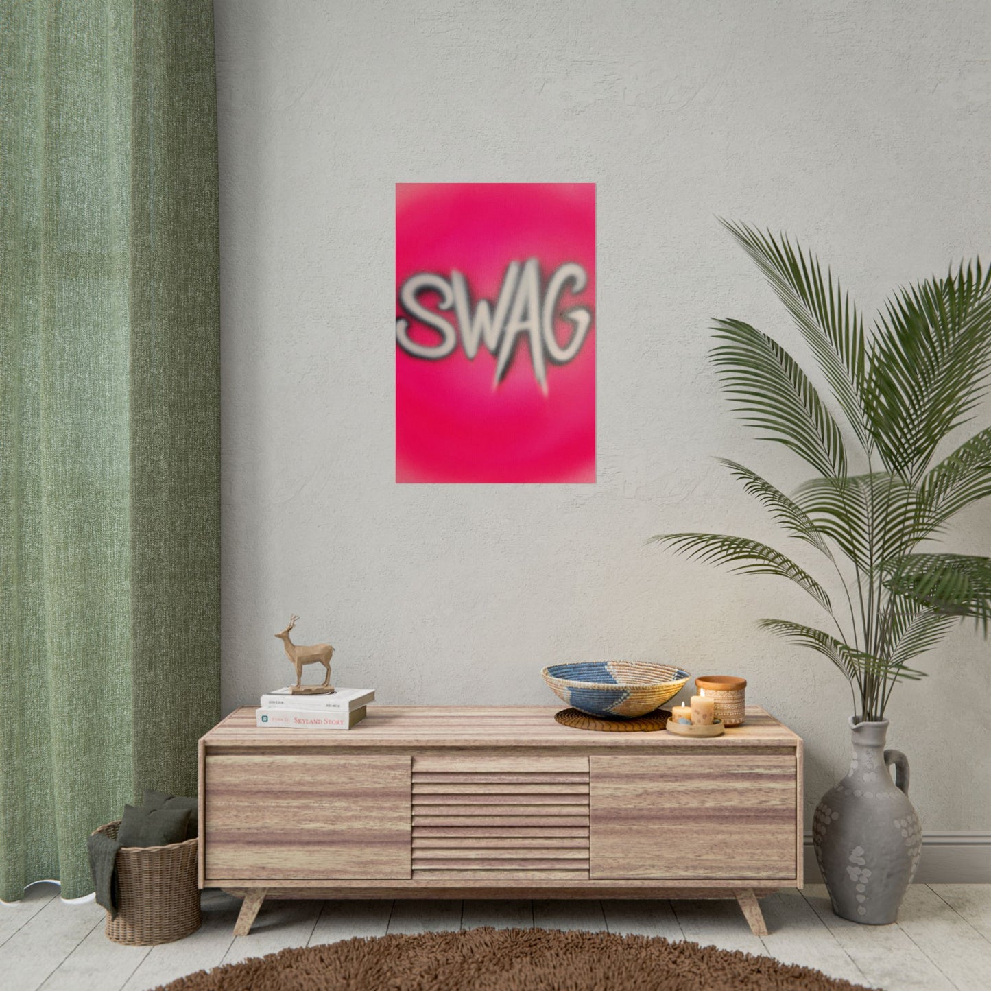 "SWAG" airbrush rolled print