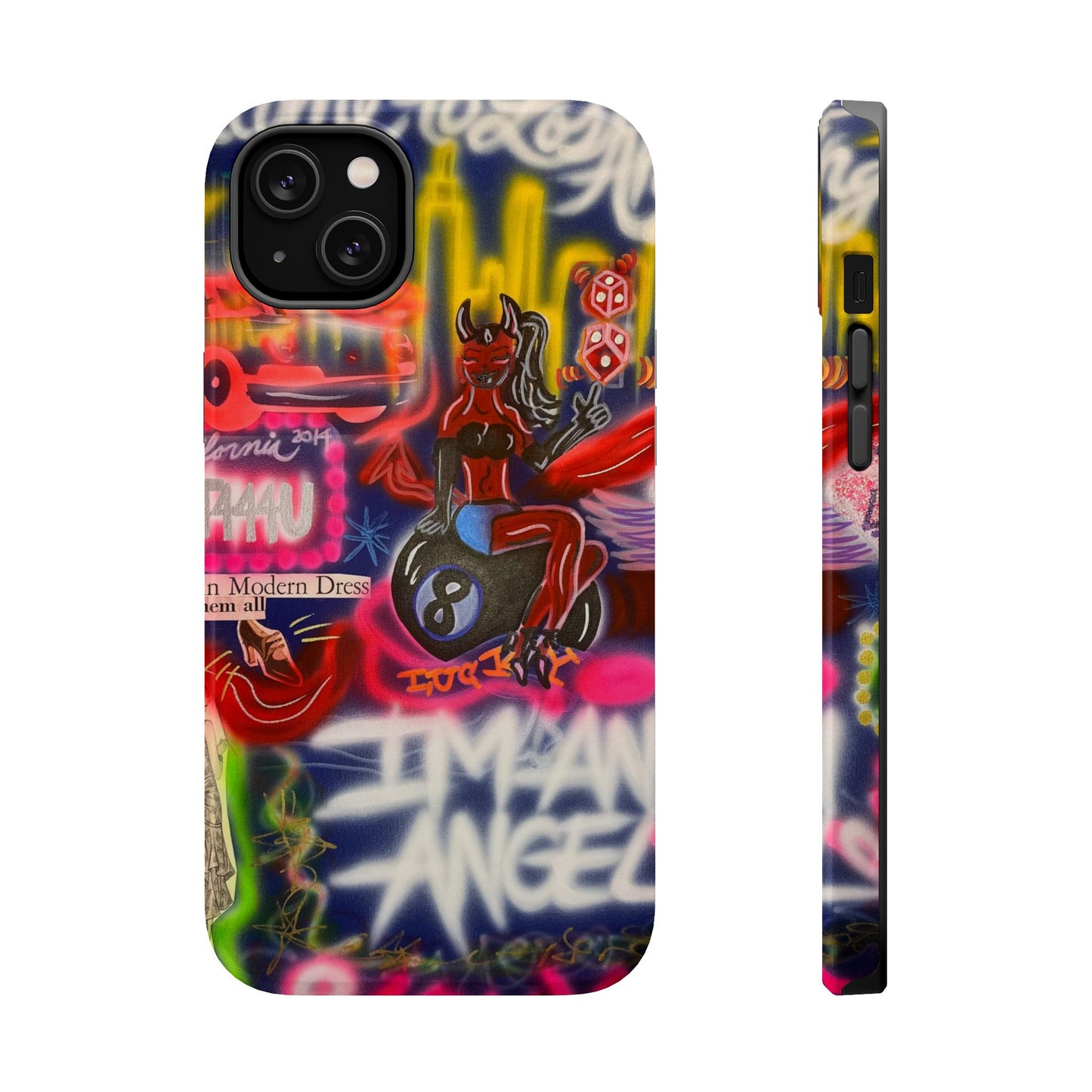MagSafe "im an angel" airbrush iPhone case