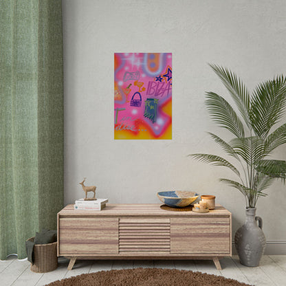 "ibiza" airbrush rolled print