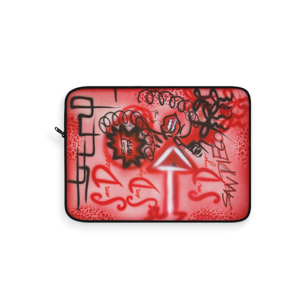 "san diego" airbrush laptop sleeve