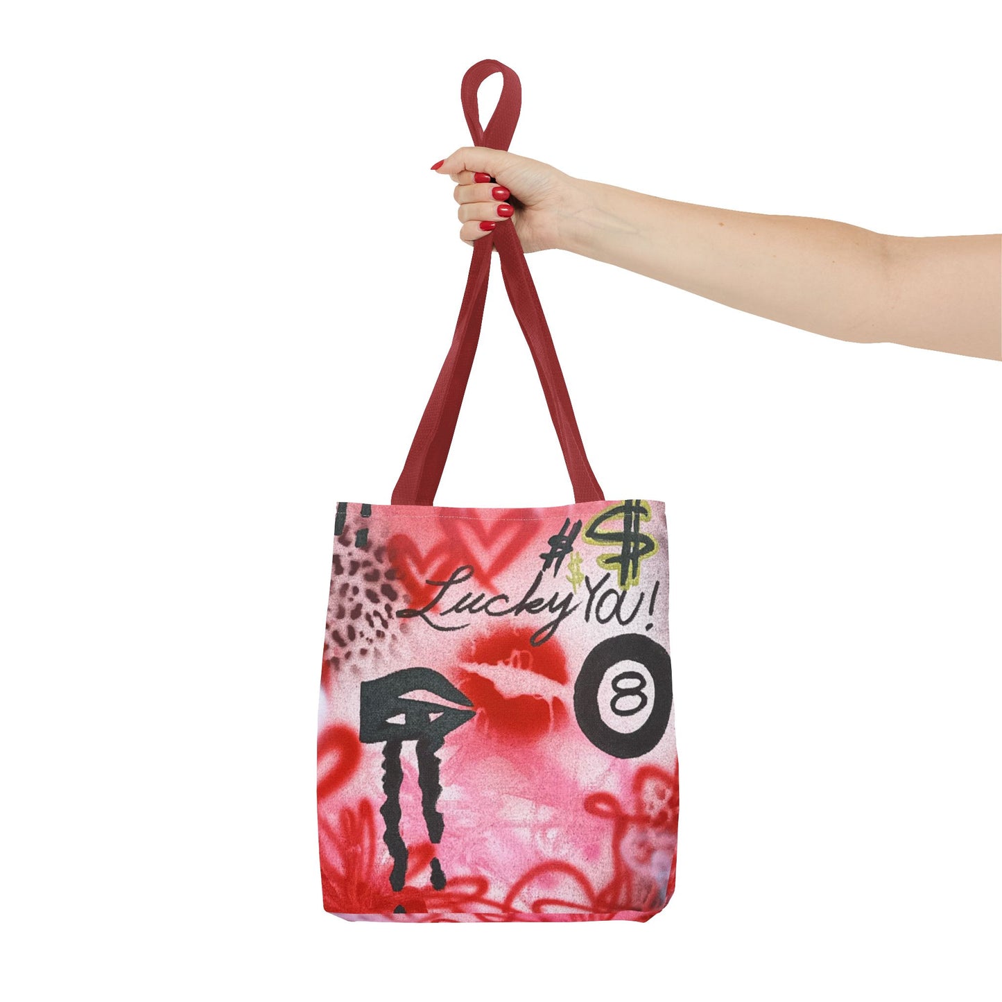 "intriguing encounter" airbrush tote bag