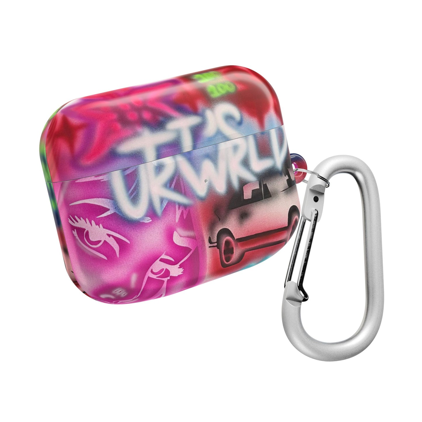 "it's ur WRLD" airbrush airpod cases