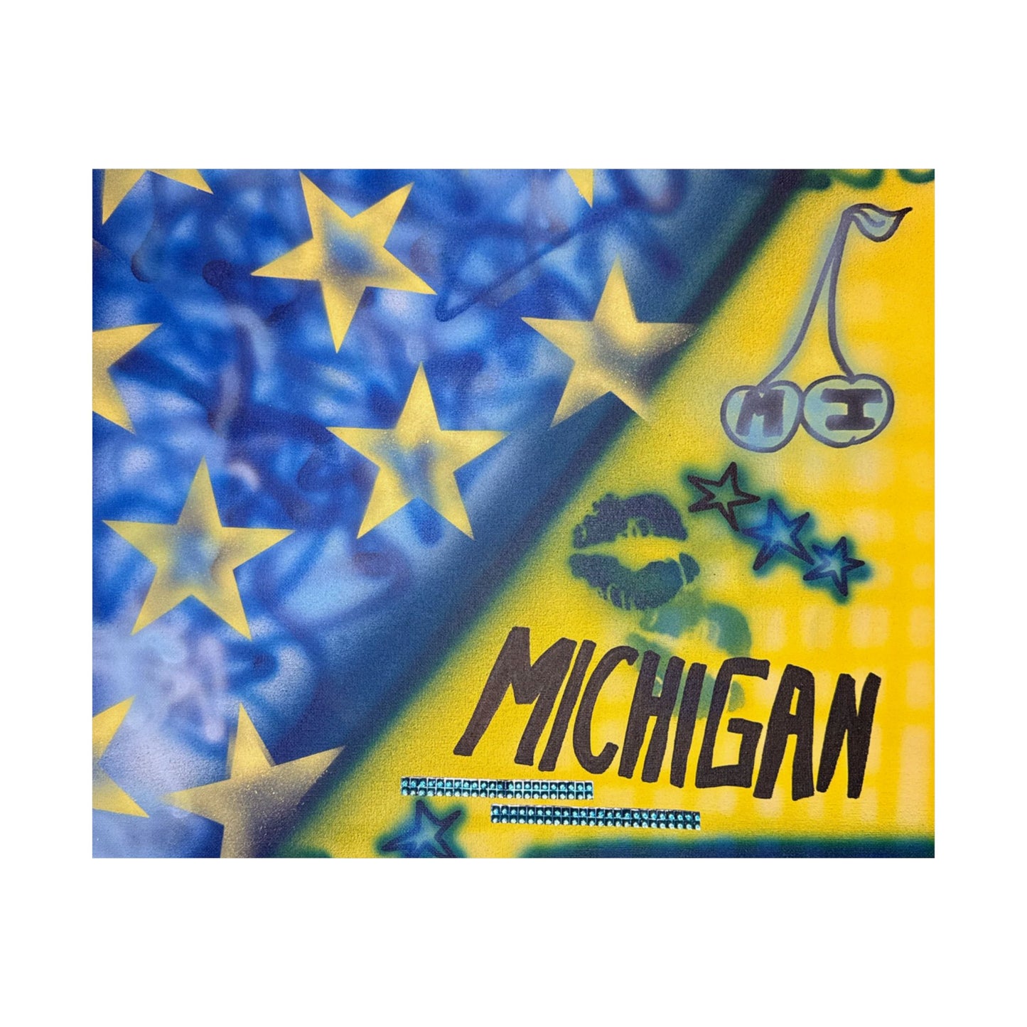 "ann arbor, mi" airbrush horizontal print