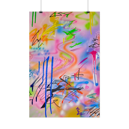 "neon haze" airbrush rolled print