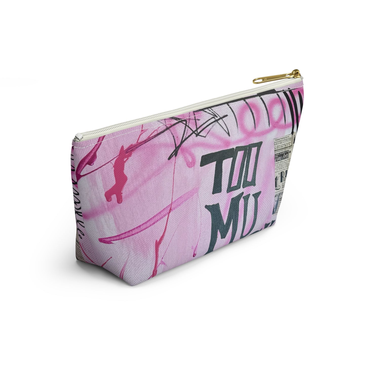 “too much motion" airbrush makeup pouch