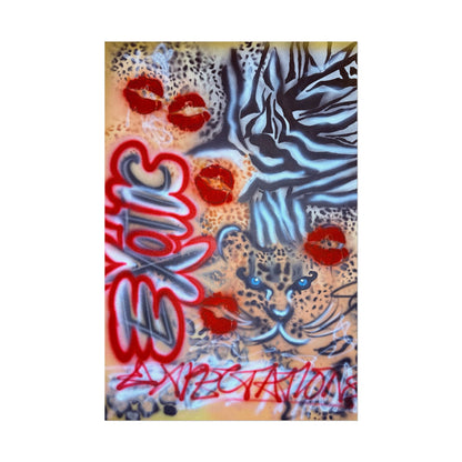 "exotic expectations" airbrush rolled print