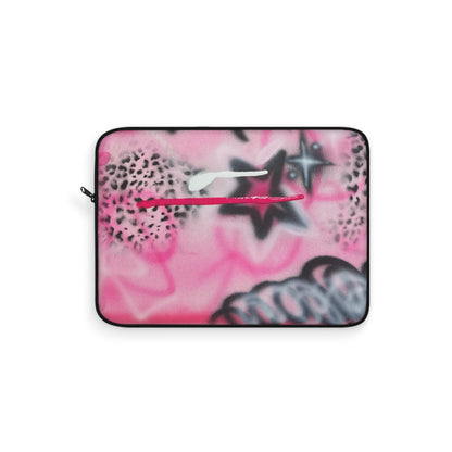 "pink cheetah" airbrush laptop sleeve