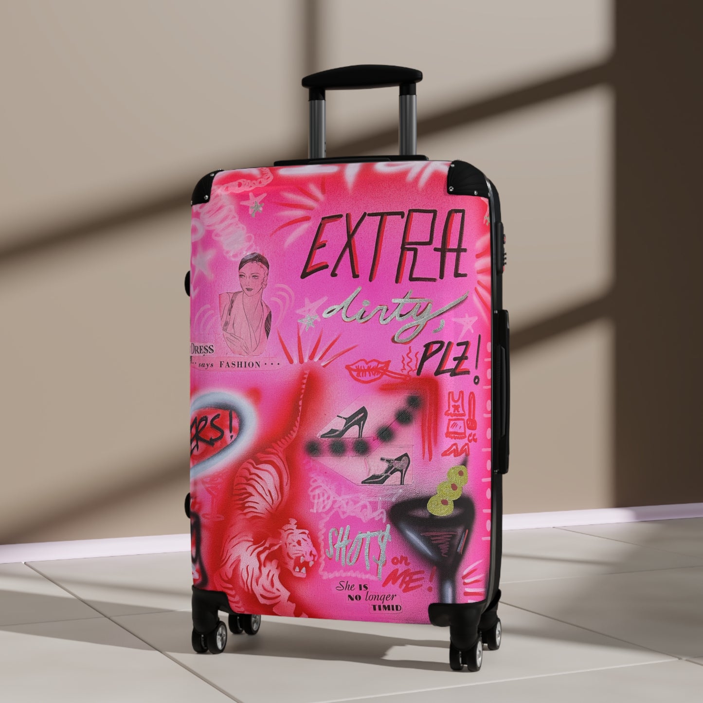 "extra dirty, plz" airbrush suitcase