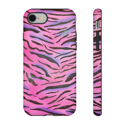 "glitter zebra" airbrush iPhone case