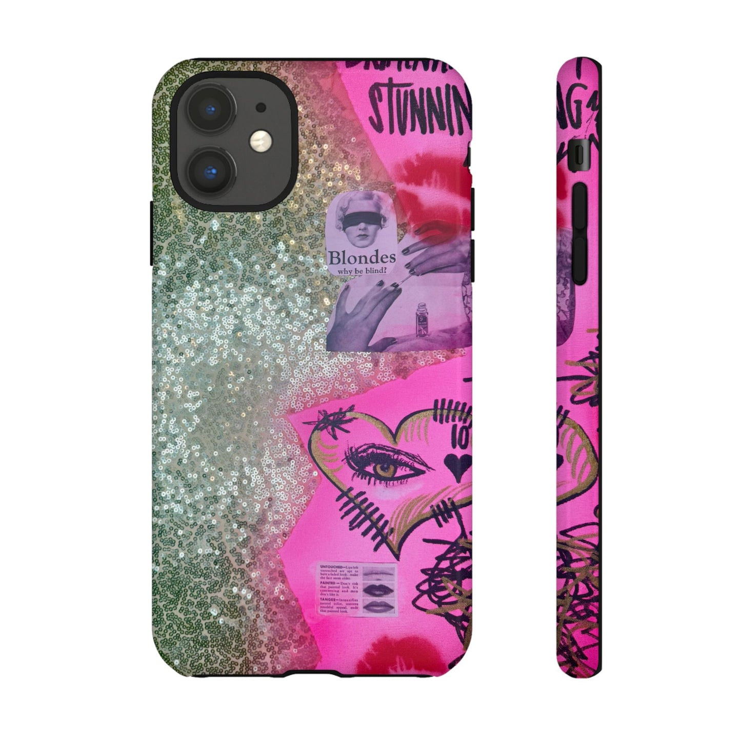 "glitter gloss" airbrush iPhone case