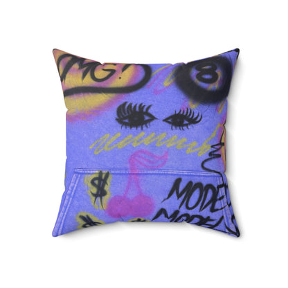 "eye$ on lies" airbrush pillow
