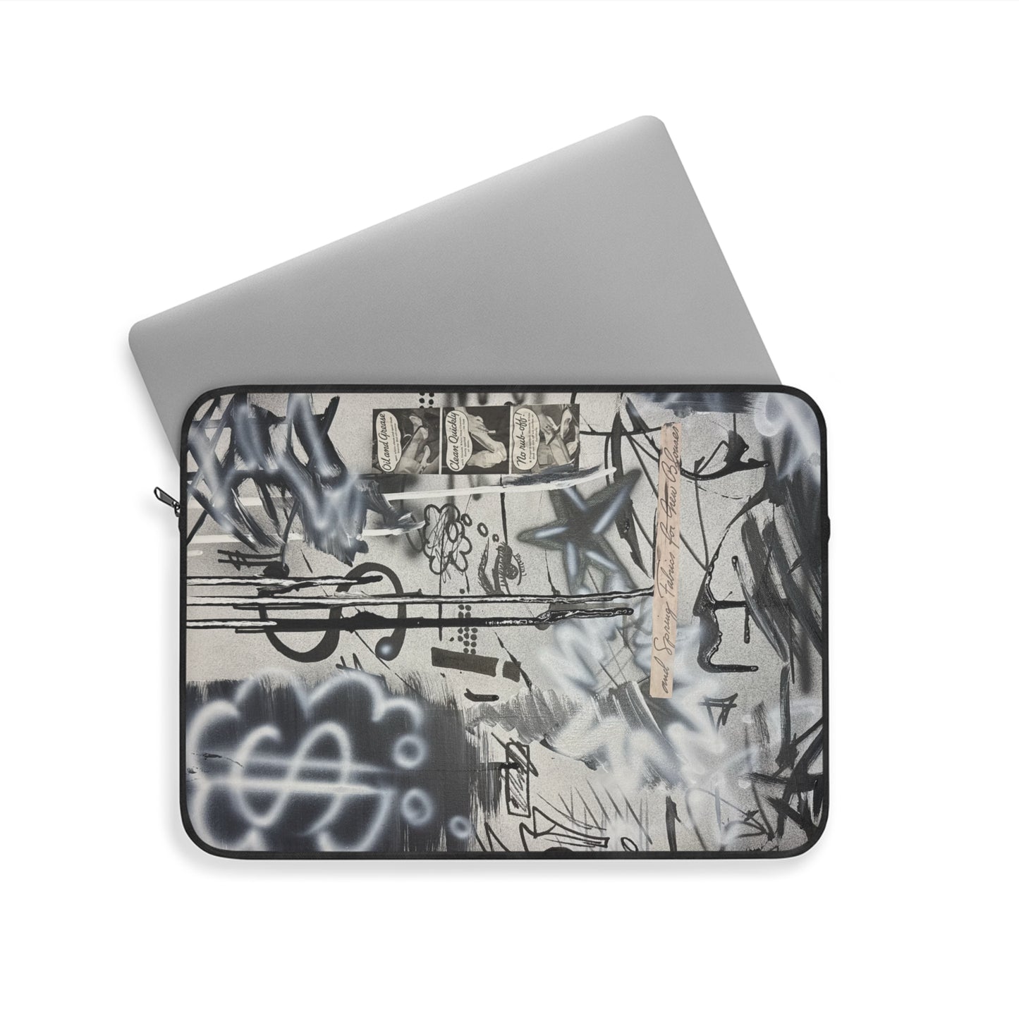 "monochrome mood" airbrush laptop sleeve