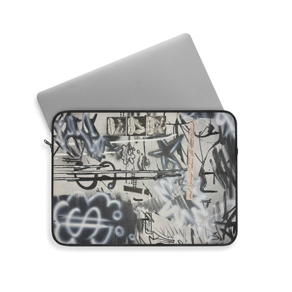 "monochrome mood" airbrush laptop sleeve