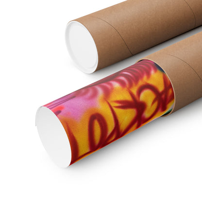 "colorful chaos" airbrush horizontal print