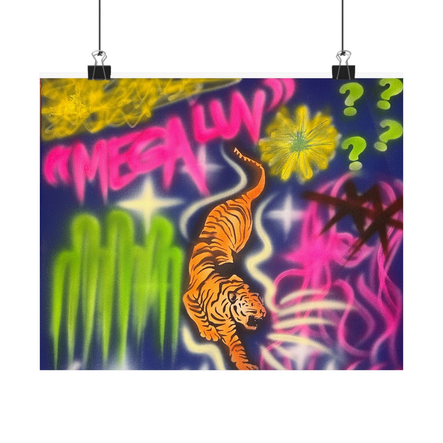 "mega luv" airbrush horizontal print