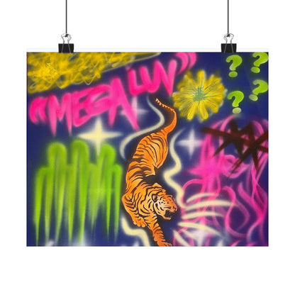 "mega luv" airbrush horizontal print