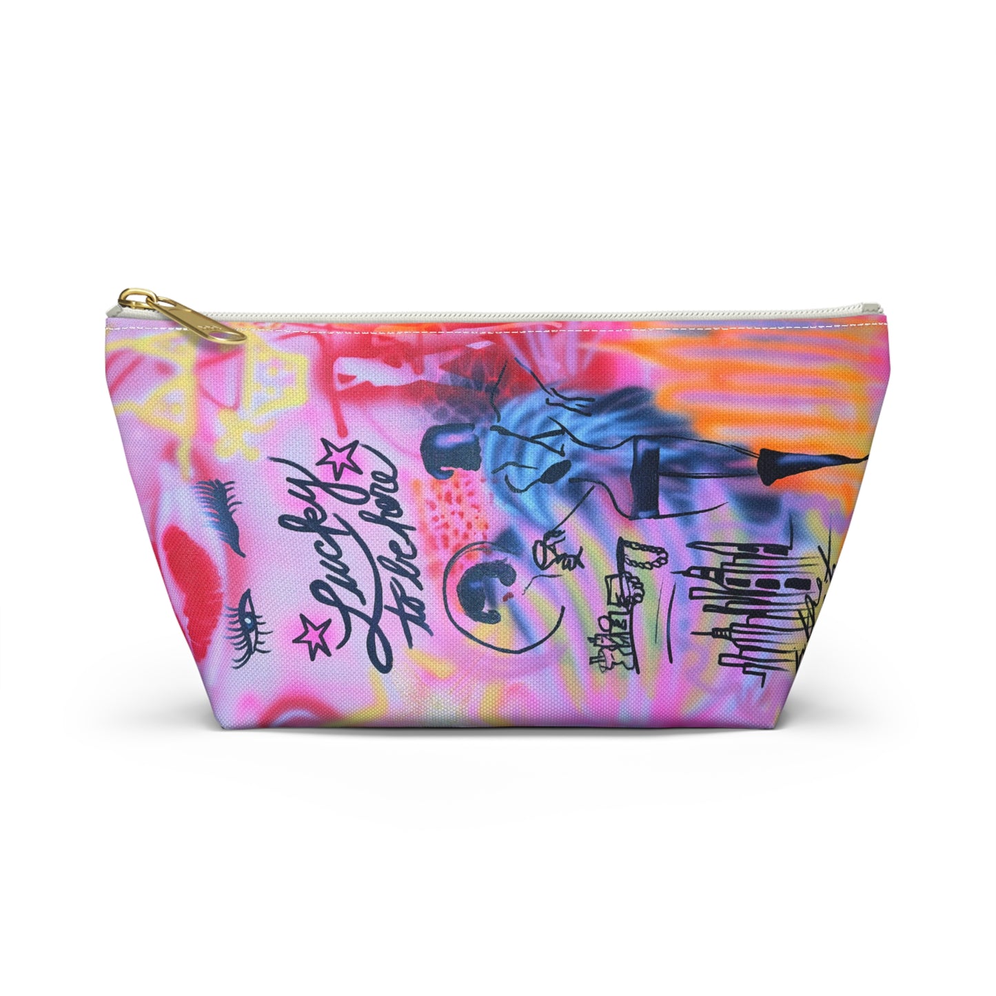 "spring in the city" airbrush makeup pouch