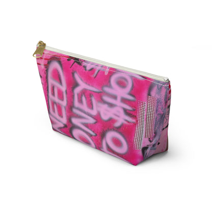 "need $$ to shop" airbrush makeup pouch