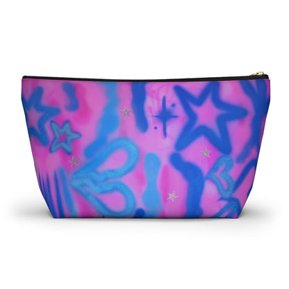 "blue camo" airbrush makeup pouch